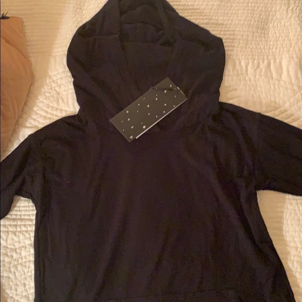 Terez plain black kids thin sweatshirt